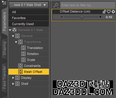 daz3d geometry shell offset