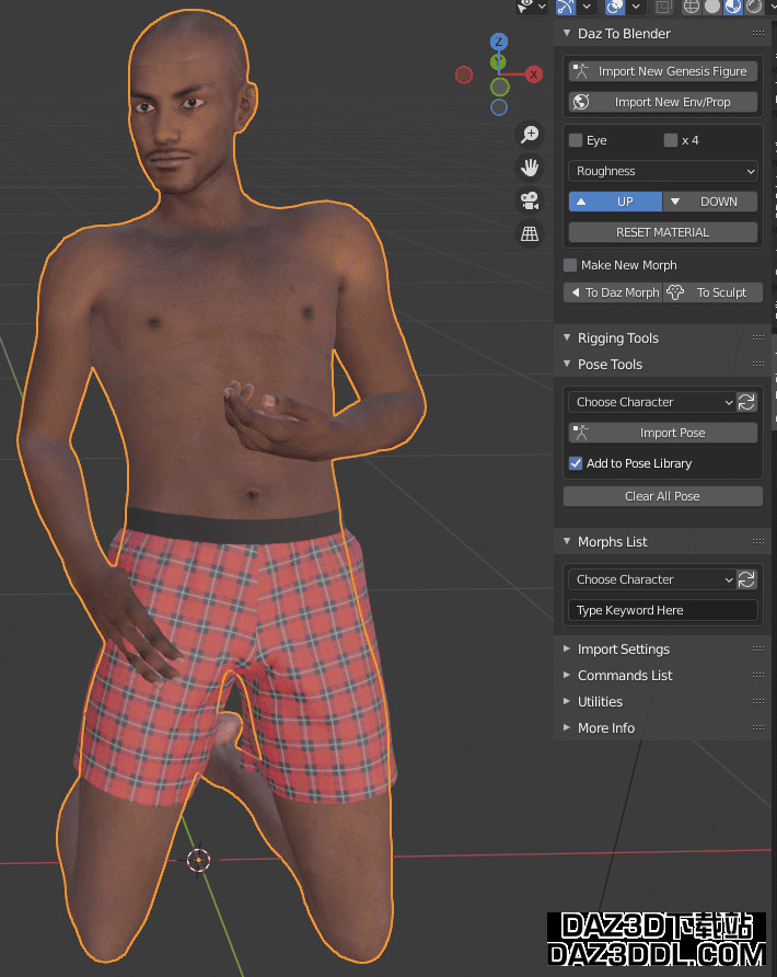 daz to blender 更改材料