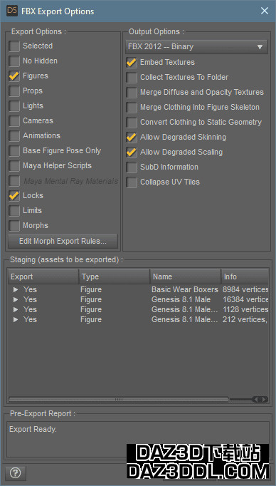 daz fbx export