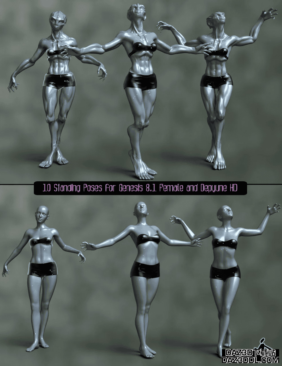 daz3d ab mixed alien poses