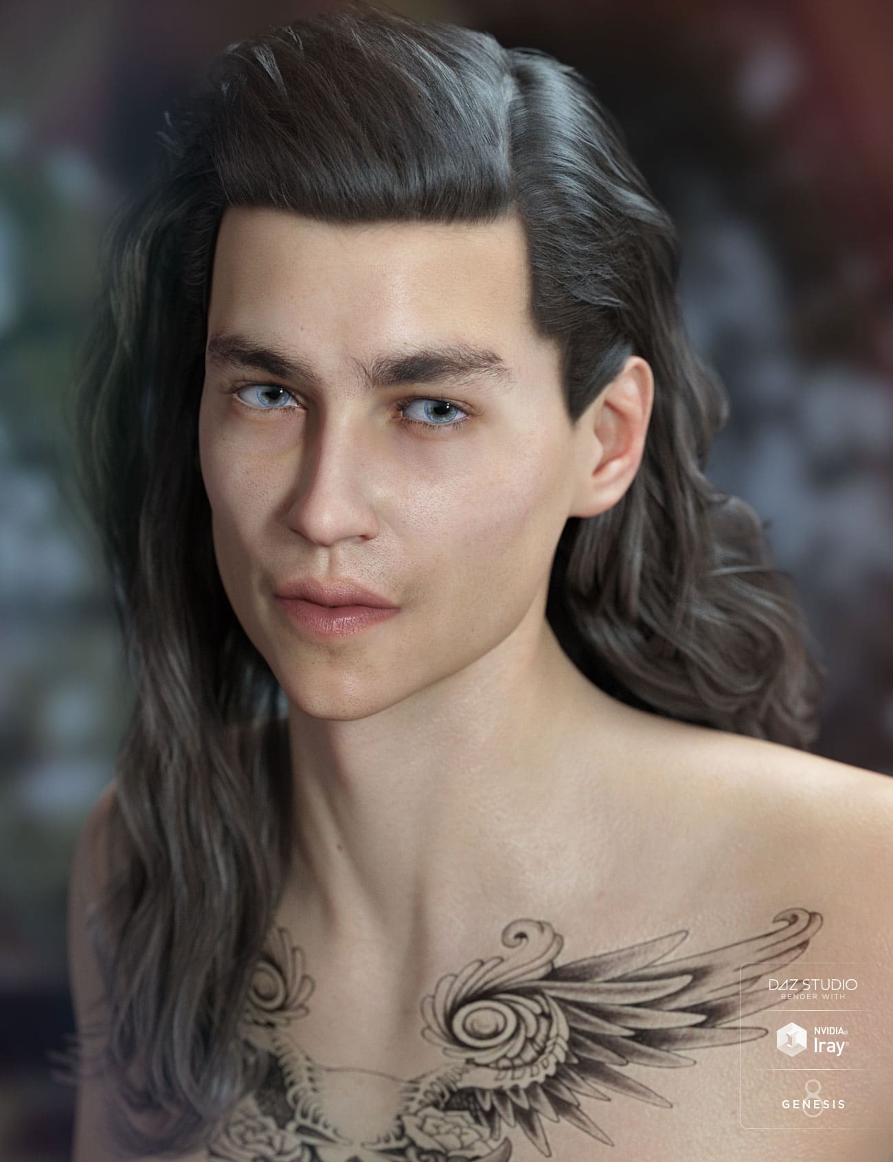 Elan Hair for Genesis 8 Male(s) and Female(s)Repost _DAZ3DDL