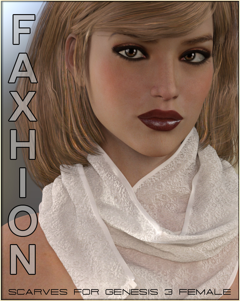 Faxhion - Scarves for Genesis 3 Females_DAZ3D下载站