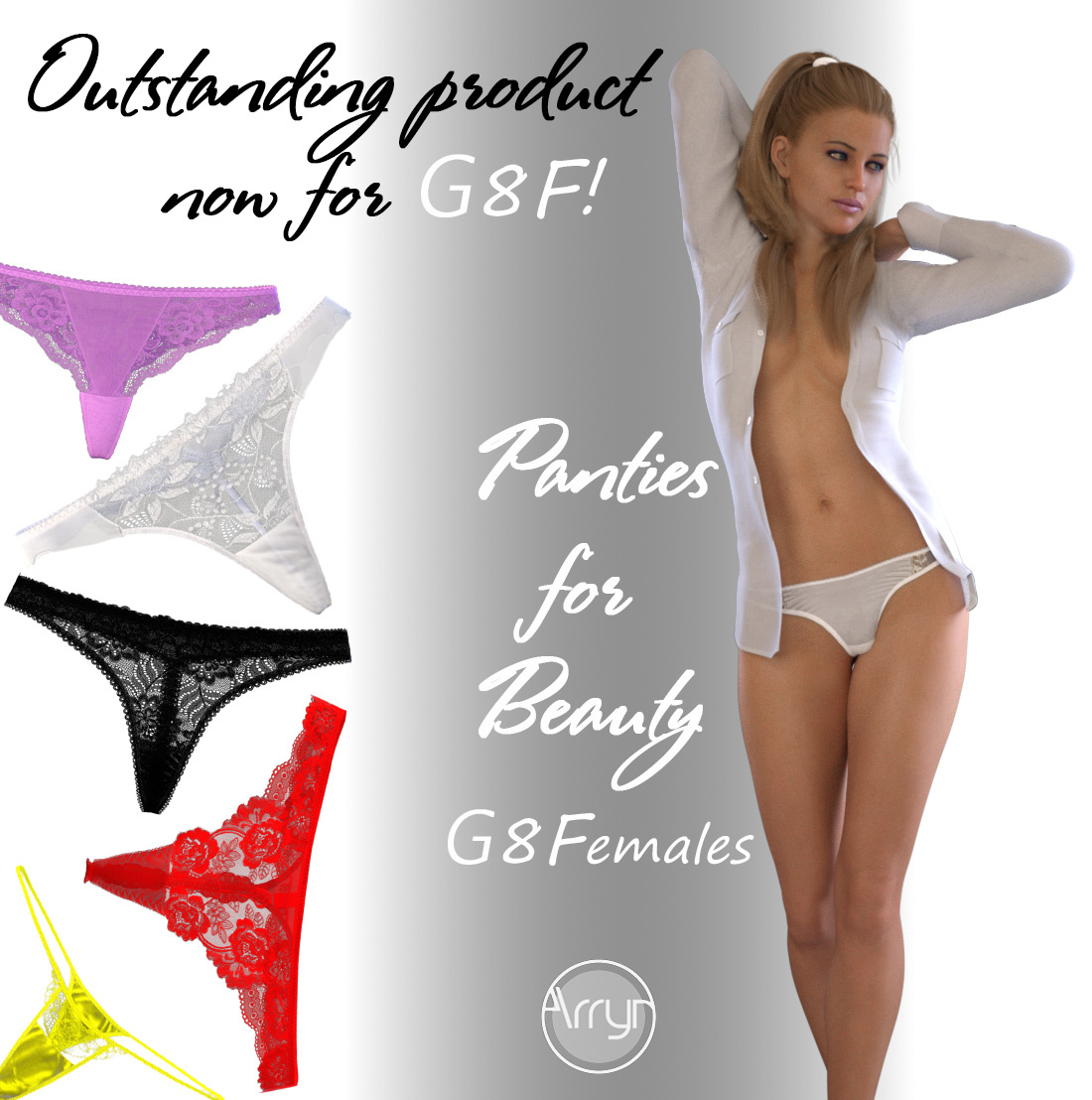 Panties for Beauty G8F 3_DAZ3D下载站