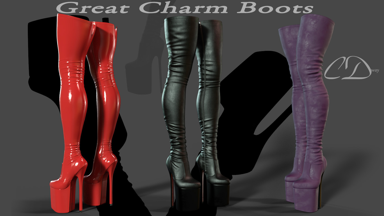 Great Charm Boots for g3f g8fd_DAZ3DDL