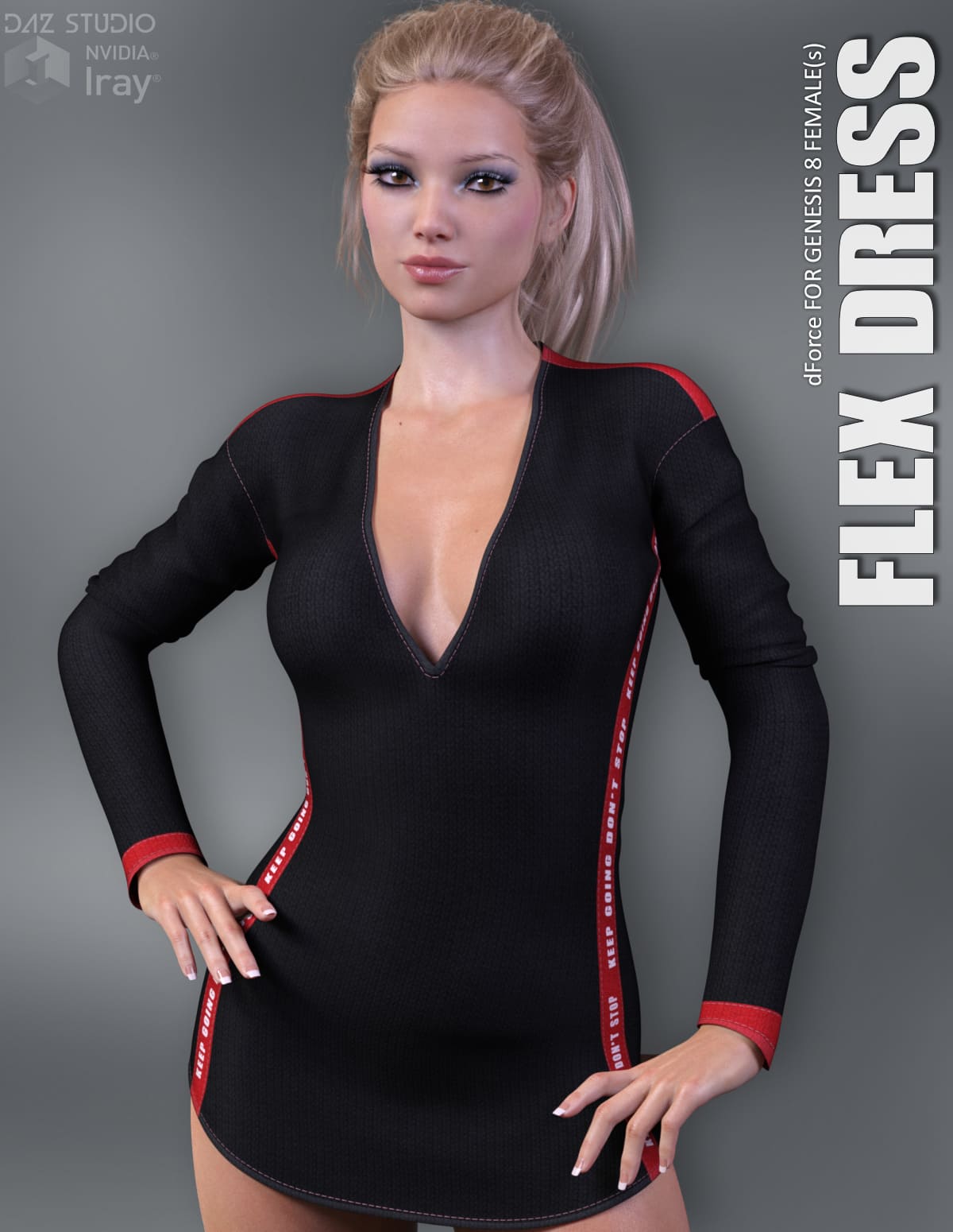 dForce Flex Dress for Genesis 8 Females_DAZ3DDL