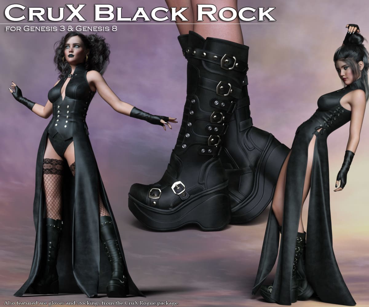 CruX Black Rock for the G3 and G8 Females_DAZ3D下载站