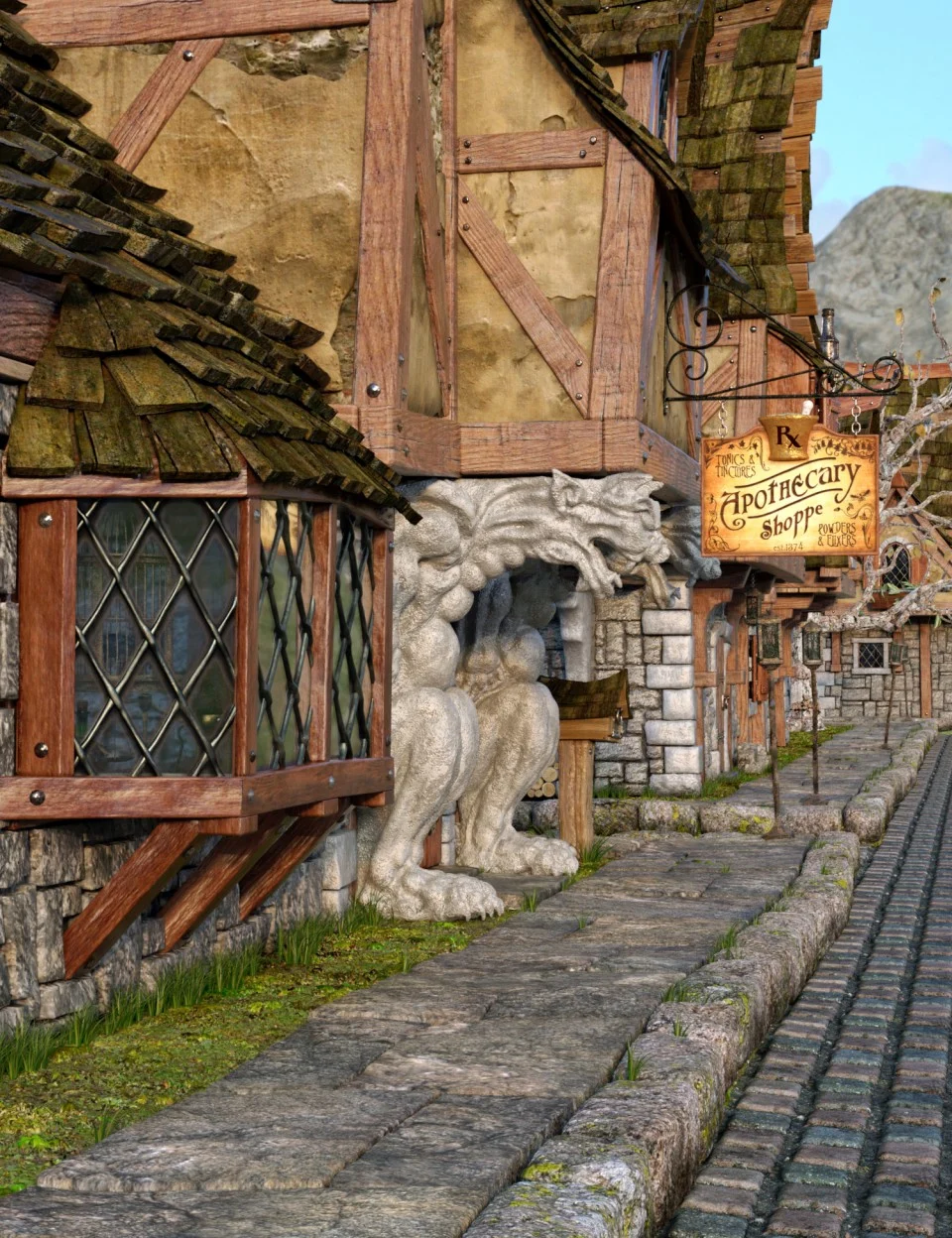 Apothecary Shop Expansion for Old Crone's Home_DAZ3DDL