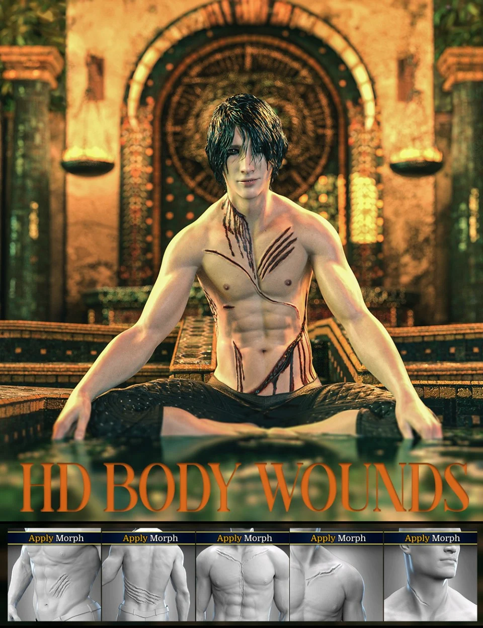 Body Wounds HD Morphs for Genesis 8 Male(s)_DAZ3DDL