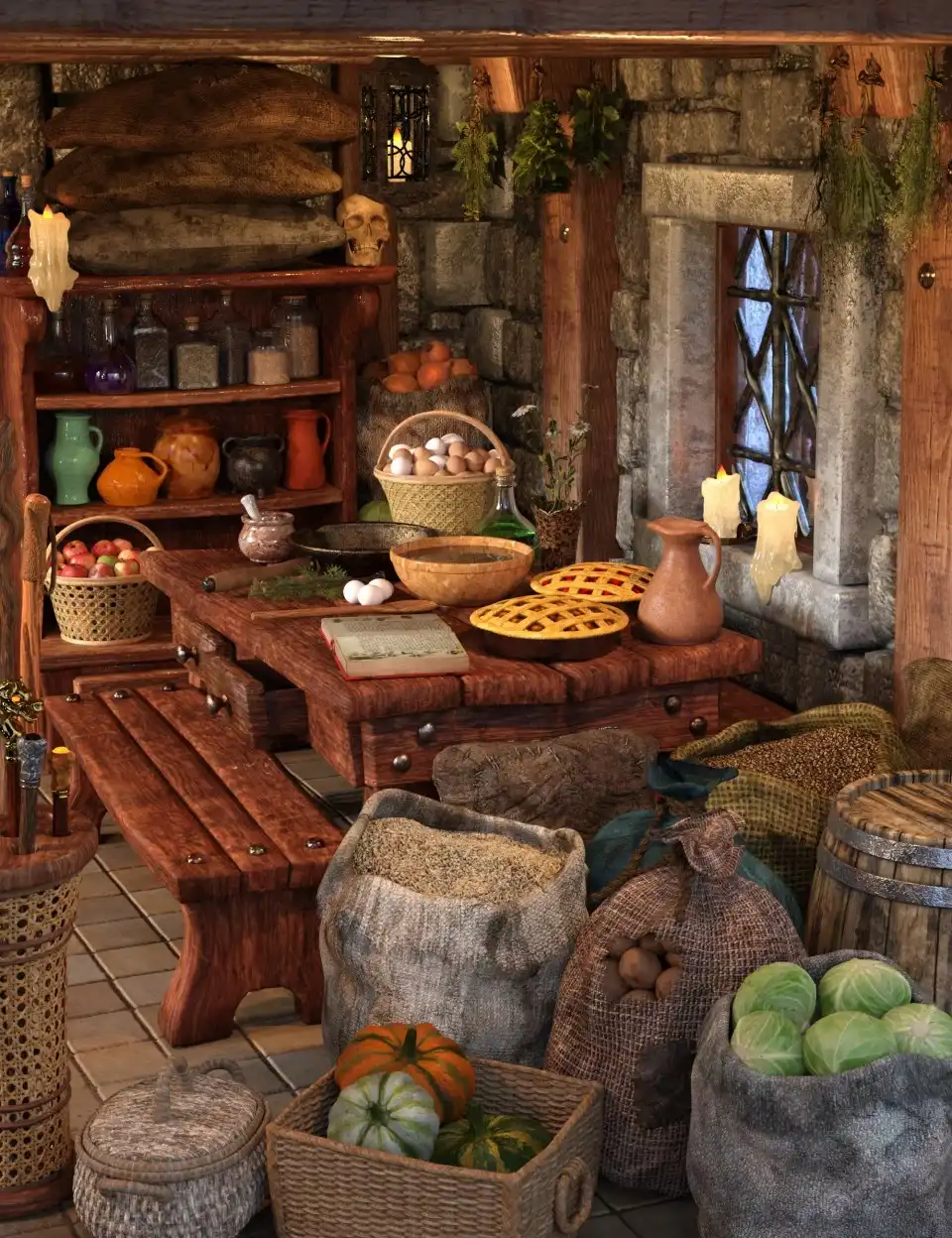 Cottage Props_DAZ3DDL