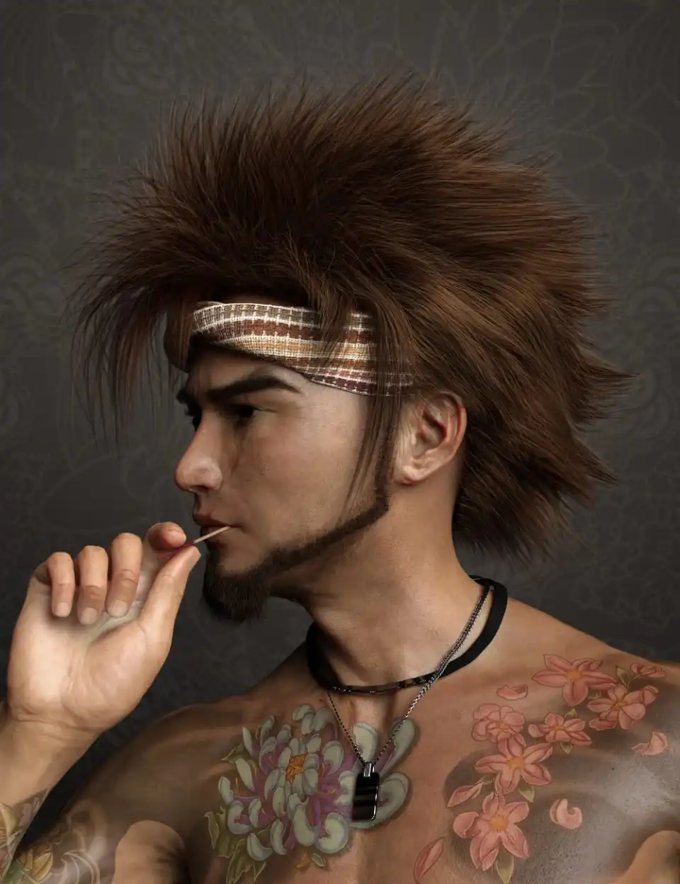 Denki Hair for Genesis 3 and 8_DAZ3DDL
