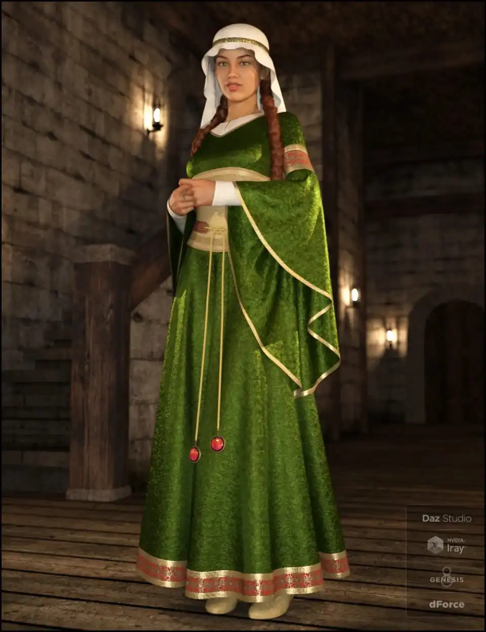 dForce Bliaut for Genesis 8 Female(s)_DAZ3DDL