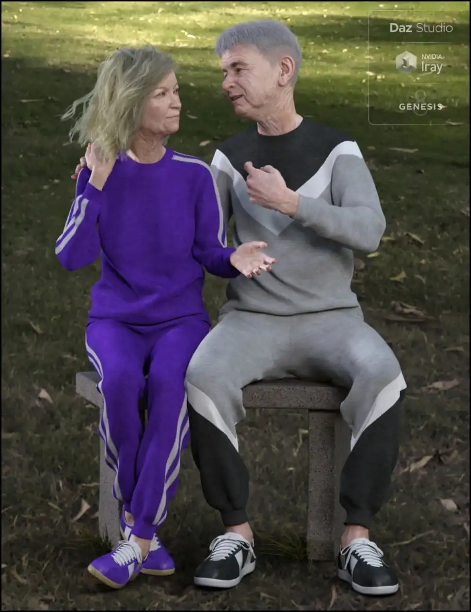 dForce Retro Sweatsuit for Genesis 8 Female(s) and Male(s)_DAZ3DDL