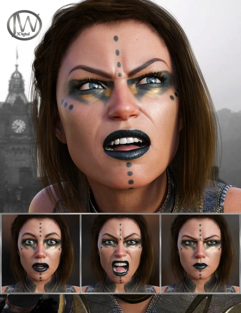 Discoverer - Expressions for Genesis 8 Female and Angharad 8_DAZ3D下载站