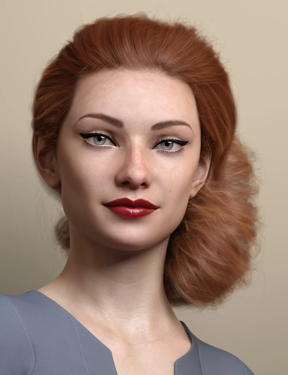 Low Updo Hair for Genesis 3 and 8 Female(s)_DAZ3D下载站