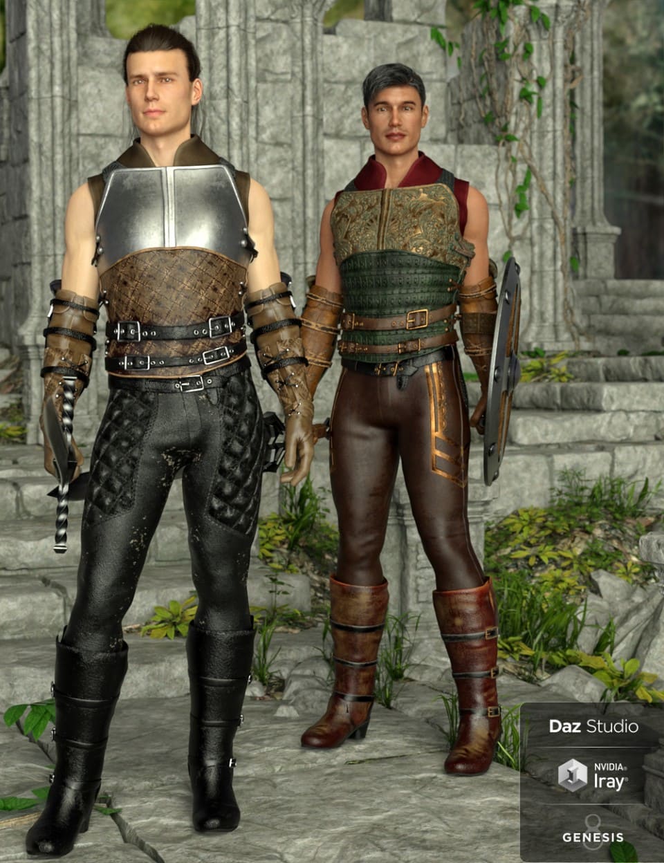 Paladin of Solitude Outfit Textures_DAZ3D下载站