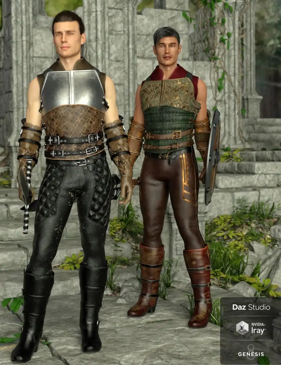 Paladin of Solitude Outfit Textures_DAZ3D下载站