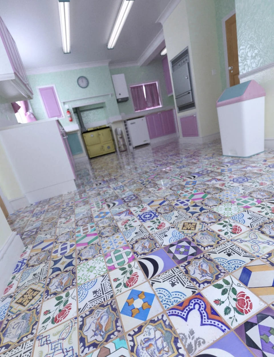 Patchwork Chic Floor Tile Iray Shaders_DAZ3DDL