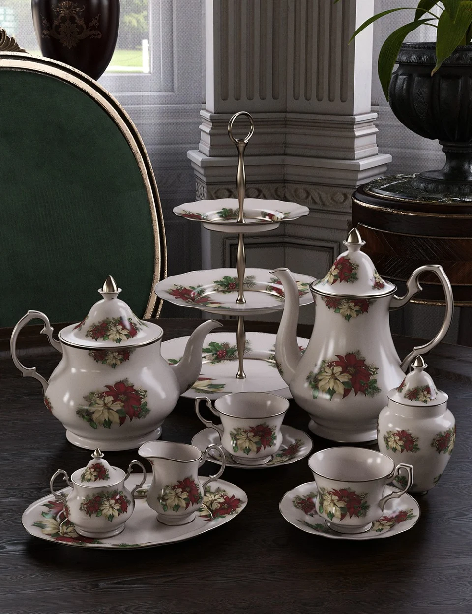 Patterns for Vintage Tea Service Iray_DAZ3D下载站
