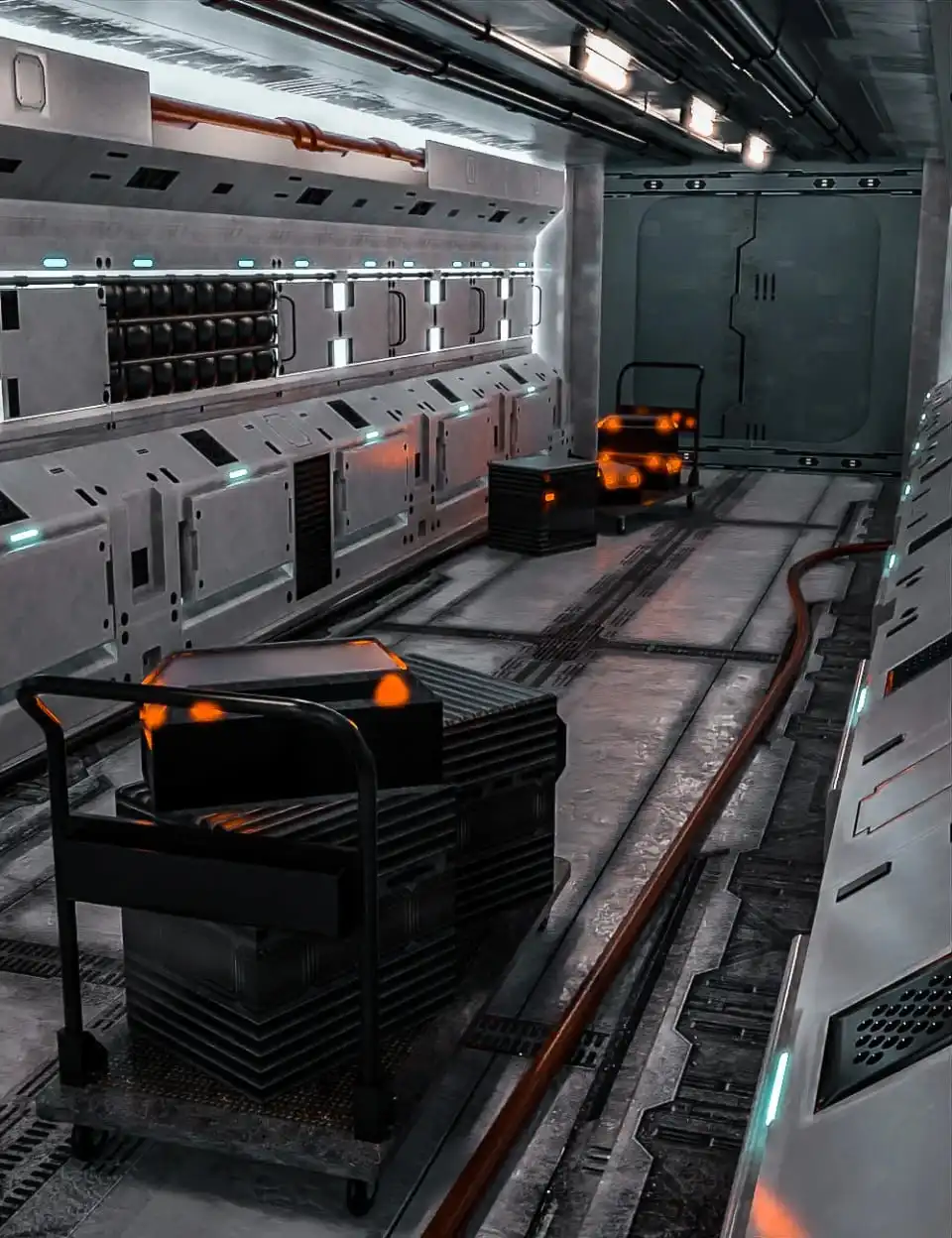 Tesla Scifi Corridor_DAZ3DDL