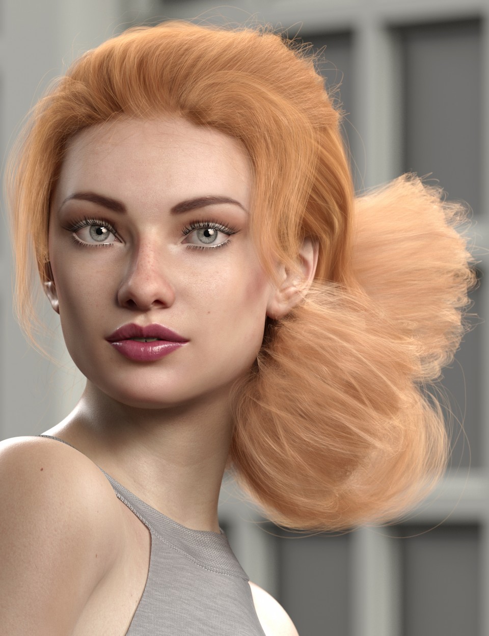 Texture Expansion for Low Updo Hair_DAZ3D下载站