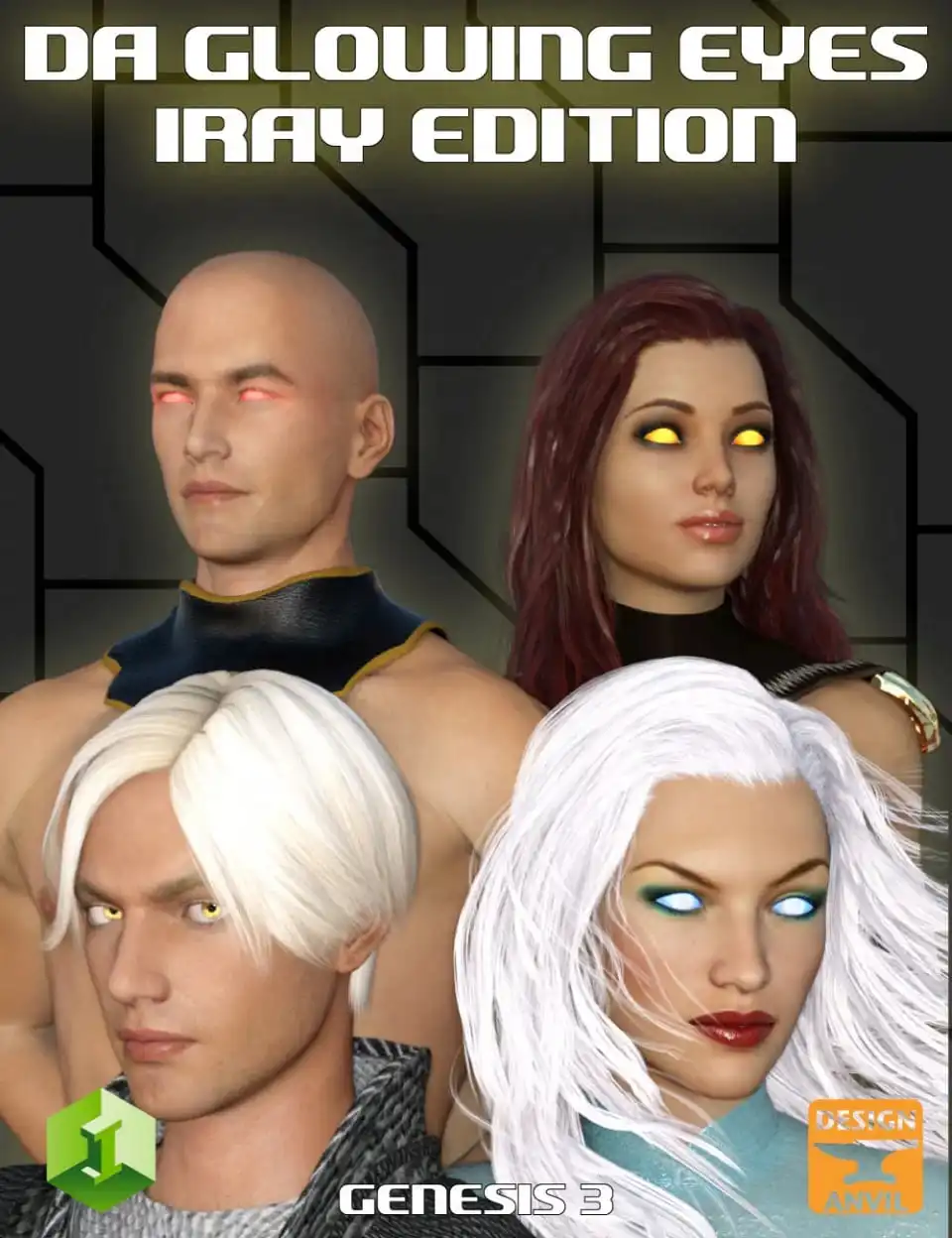 DA Glowing Eyes Iray Edition for Genesis 3_DAZ3D下载站