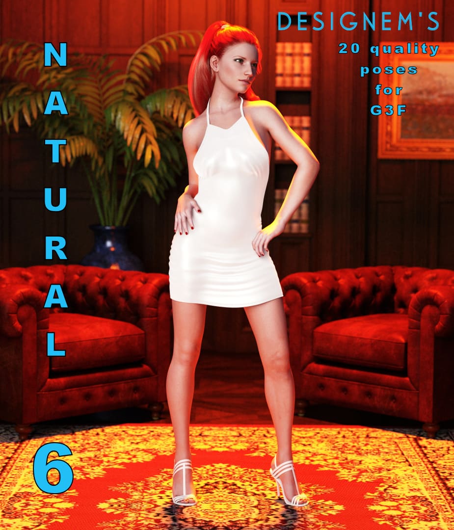 Natural 6 poses for G3F_DAZ3D下载站