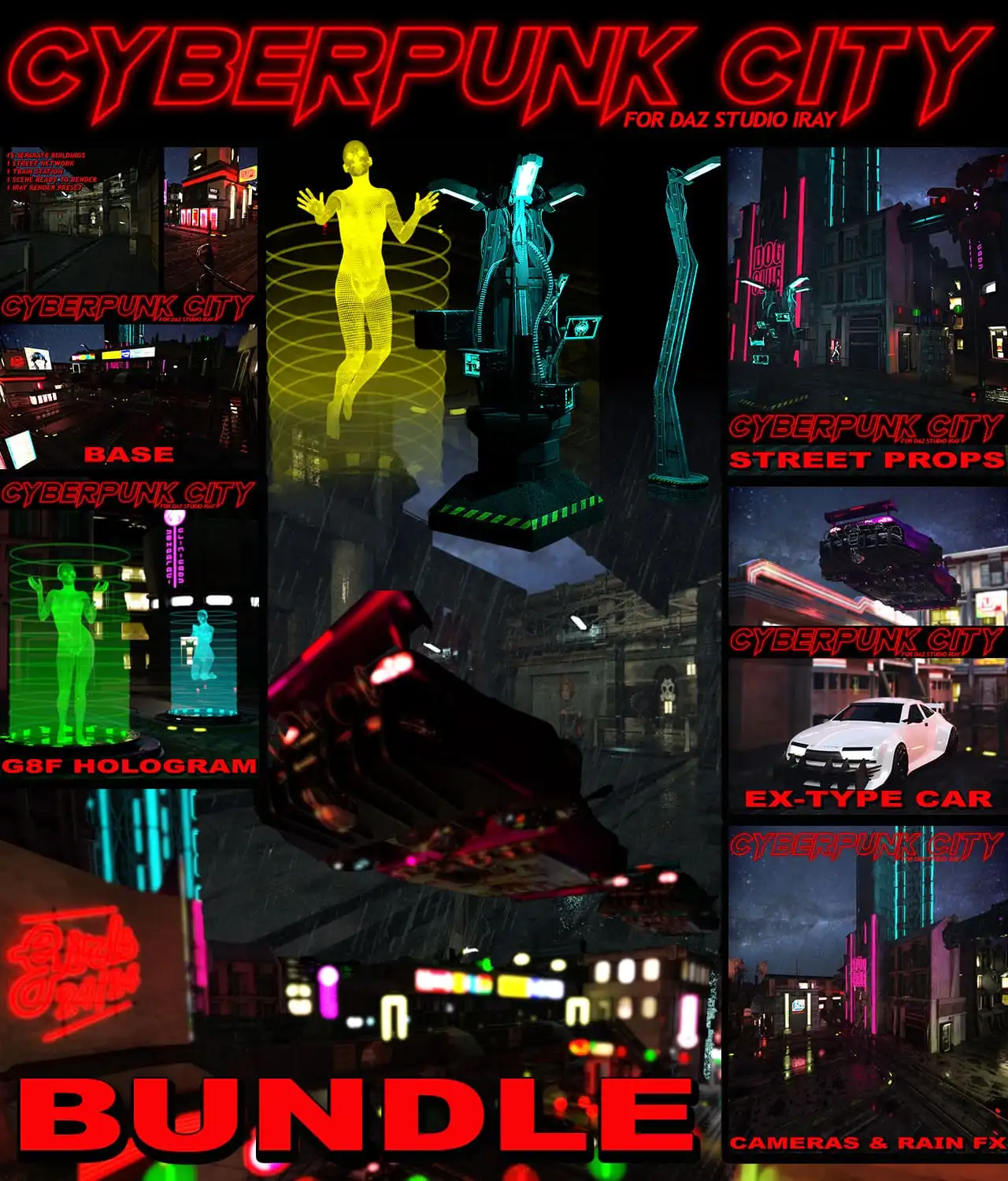 Cyberpunk City BUNDLE for DS Iray_DAZ3DDL