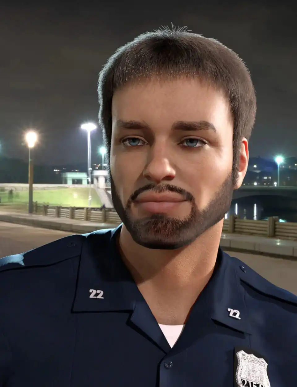 dForce Casual Hair and Beard for Genesis 8 Male(s)_DAZ3D下载站
