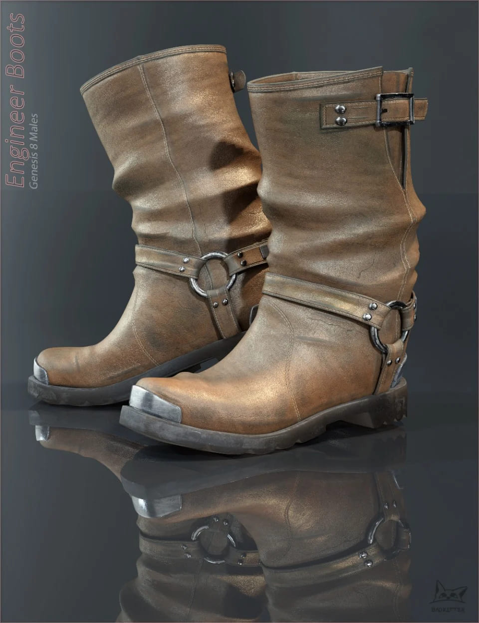 Engineer Boots for Genesis 8 Male(s)_DAZ3D下载站