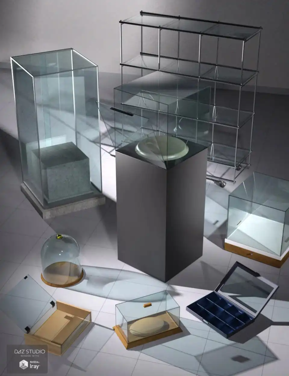 Everyday Display Cases_DAZ3D下载站