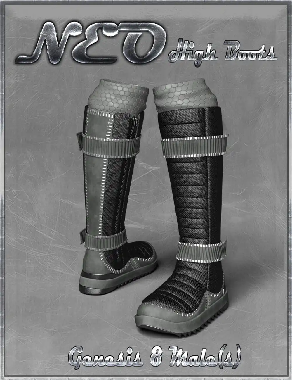 NEO High Boots and High Top Sneaker for Genesis 8 Male(s)_DAZ3DDL