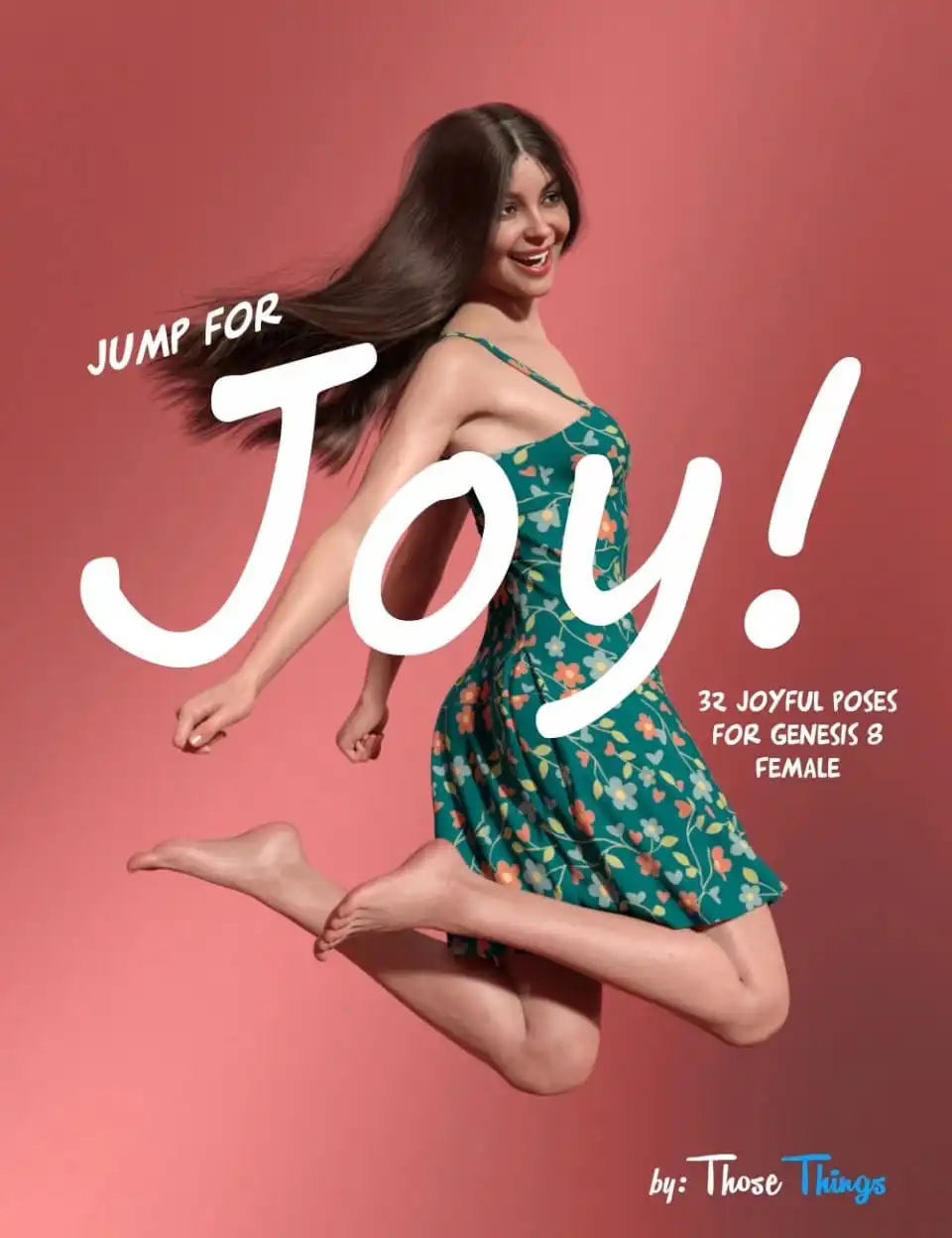 Jump for Joy Poses for Genesis 8 Female_DAZ3D下载站
