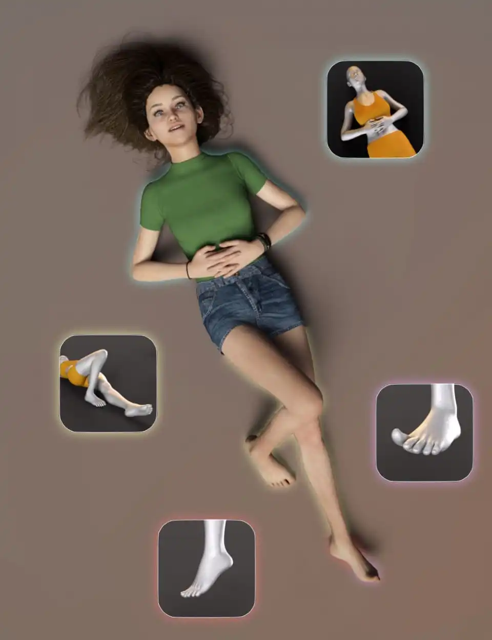 NG Build Your Own Lying Down Poses for Genesis 8 Female_DAZ3D下载站