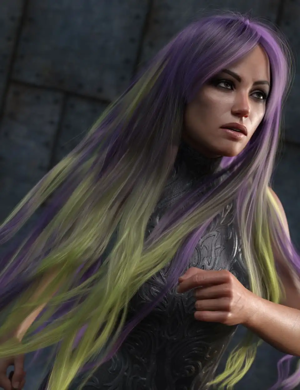 Texture Expansion for Turbulent Long Hair_DAZ3DDL