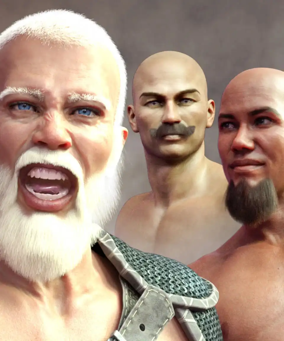 Facial Hair and Short Hair for Genesis 8 Male(s)_DAZ3DDL
