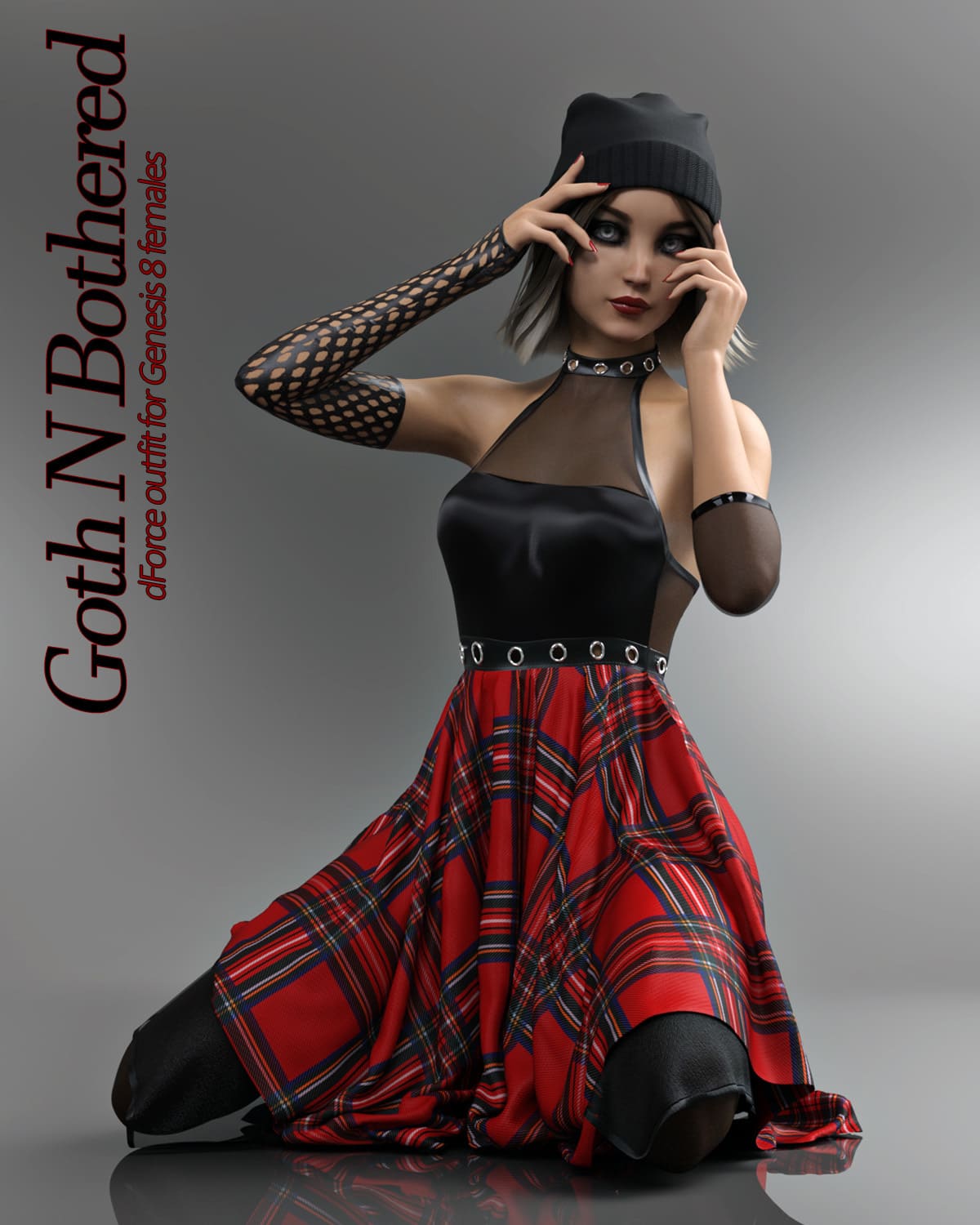Goth N Bothered dForce outfit for Genesis 8 Females_DAZ3DDL