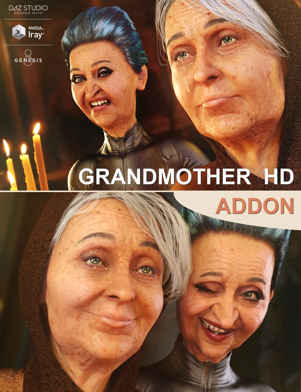 Grandmother HD Addon_DAZ3D下载站