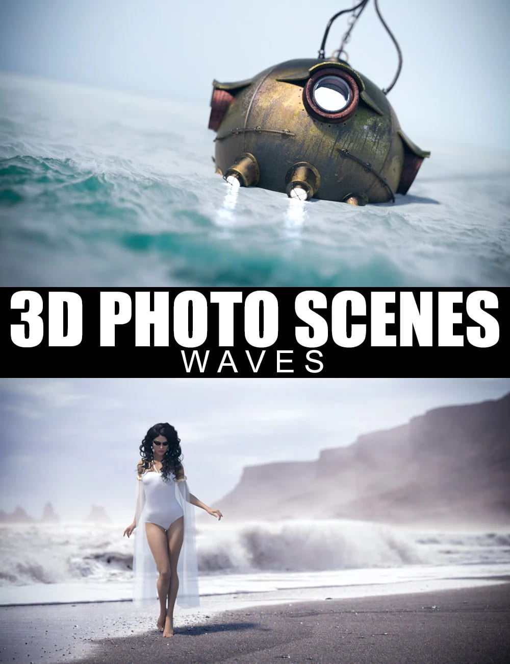 3D Photo Scenes – Waves_DAZ3D下载站