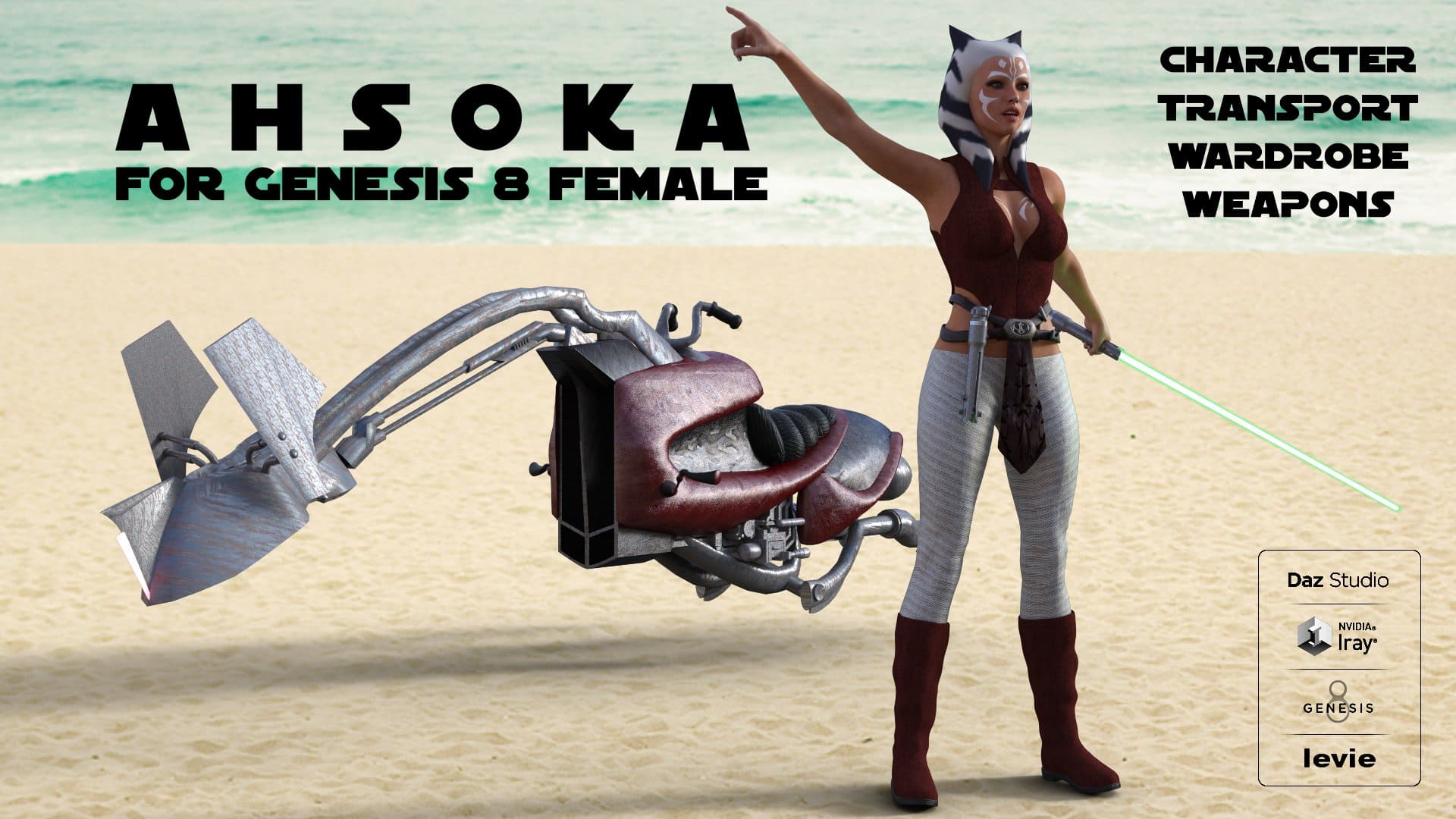 Ahsoka For Genesis 8 Female and Daz Studio_DAZ3D下载站