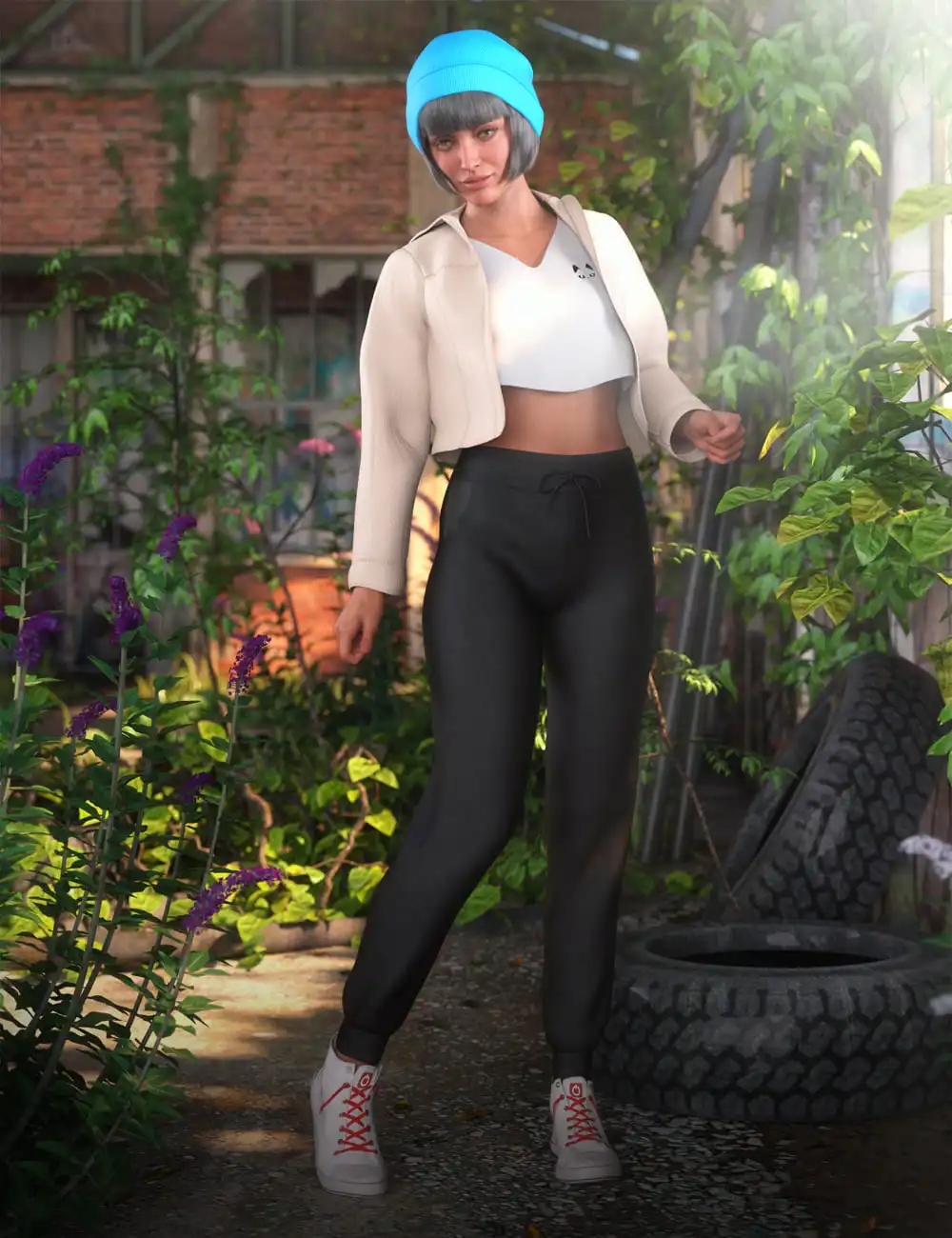 Cool Down Outfit for Genesis 8.1 Females_DAZ3D下载站