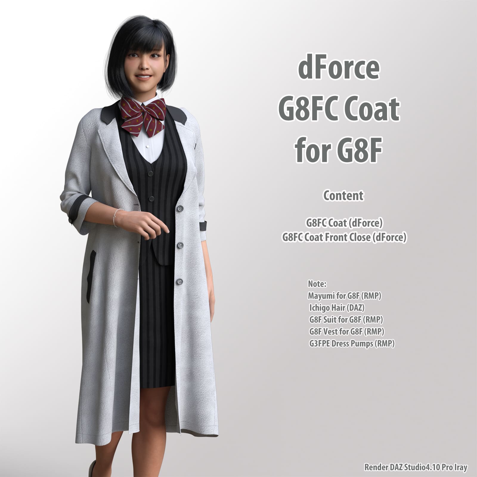 dForce G8FC Coat for G8F_DAZ3D下载站