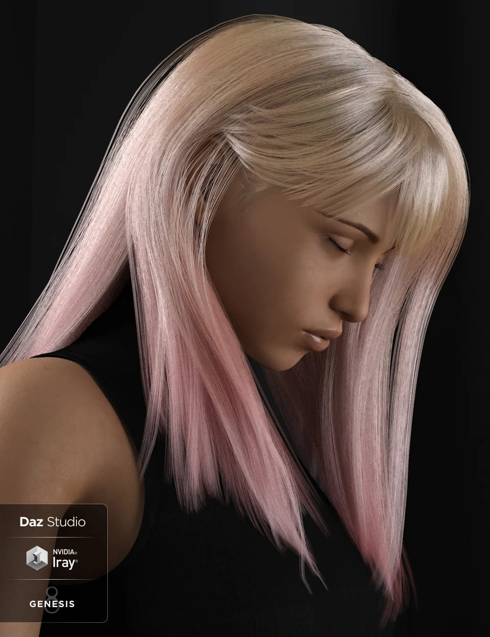 dForce Lexi Hair for Genesis 8 Females_DAZ3D下载站