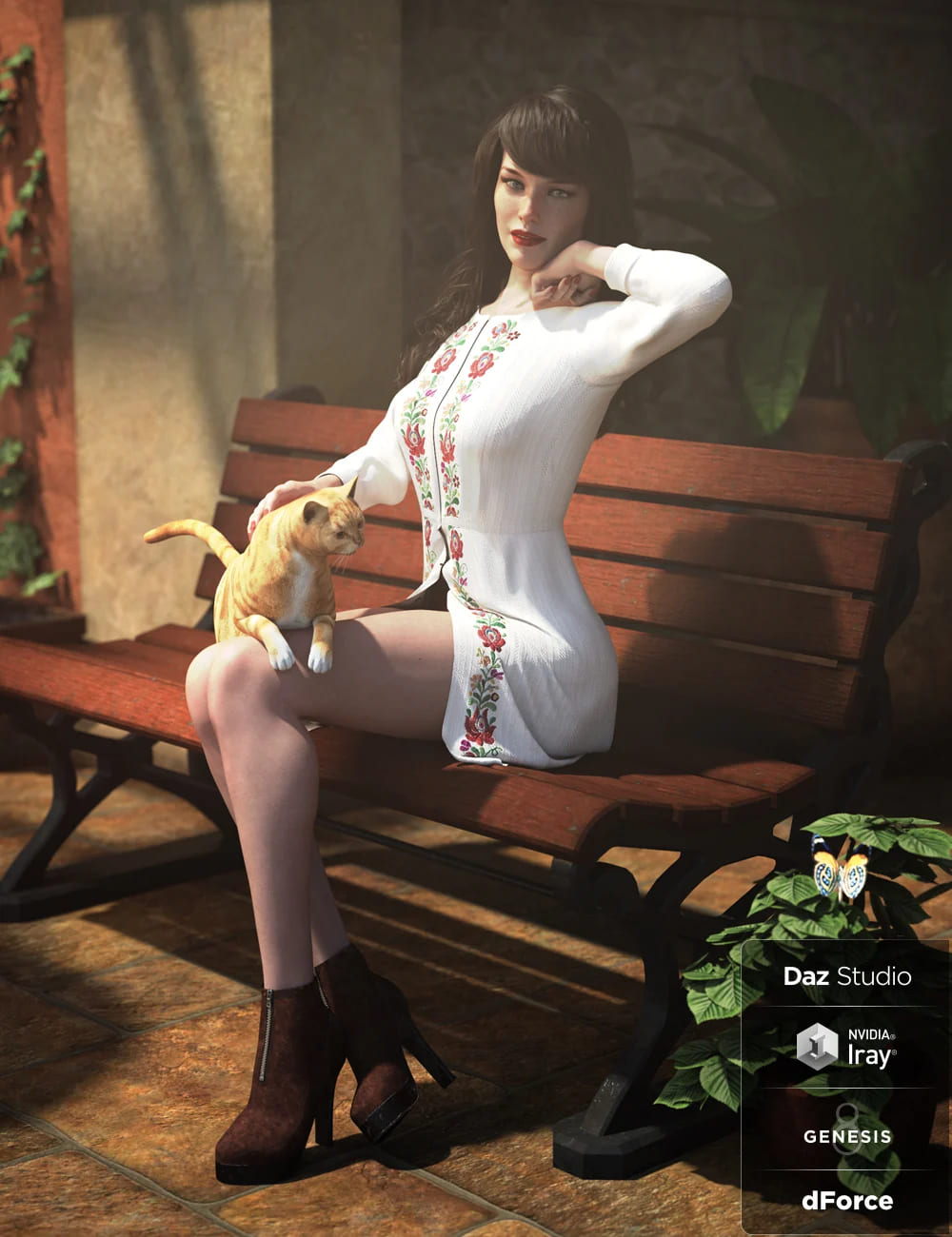 dForce Spring Breeze Outfit for Genesis 8 Female(s)_DAZ3D下载站