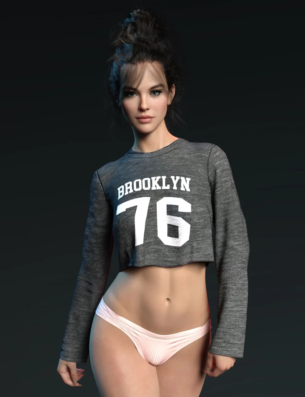 dForce X-Fashion Sweatshirt Set for Genesis 8 Females_DAZ3D下载站