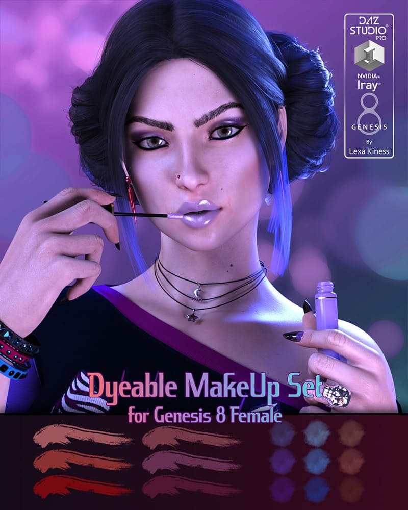 Dyeable MakeUp Set for Genesis 8 Female_DAZ3D下载站