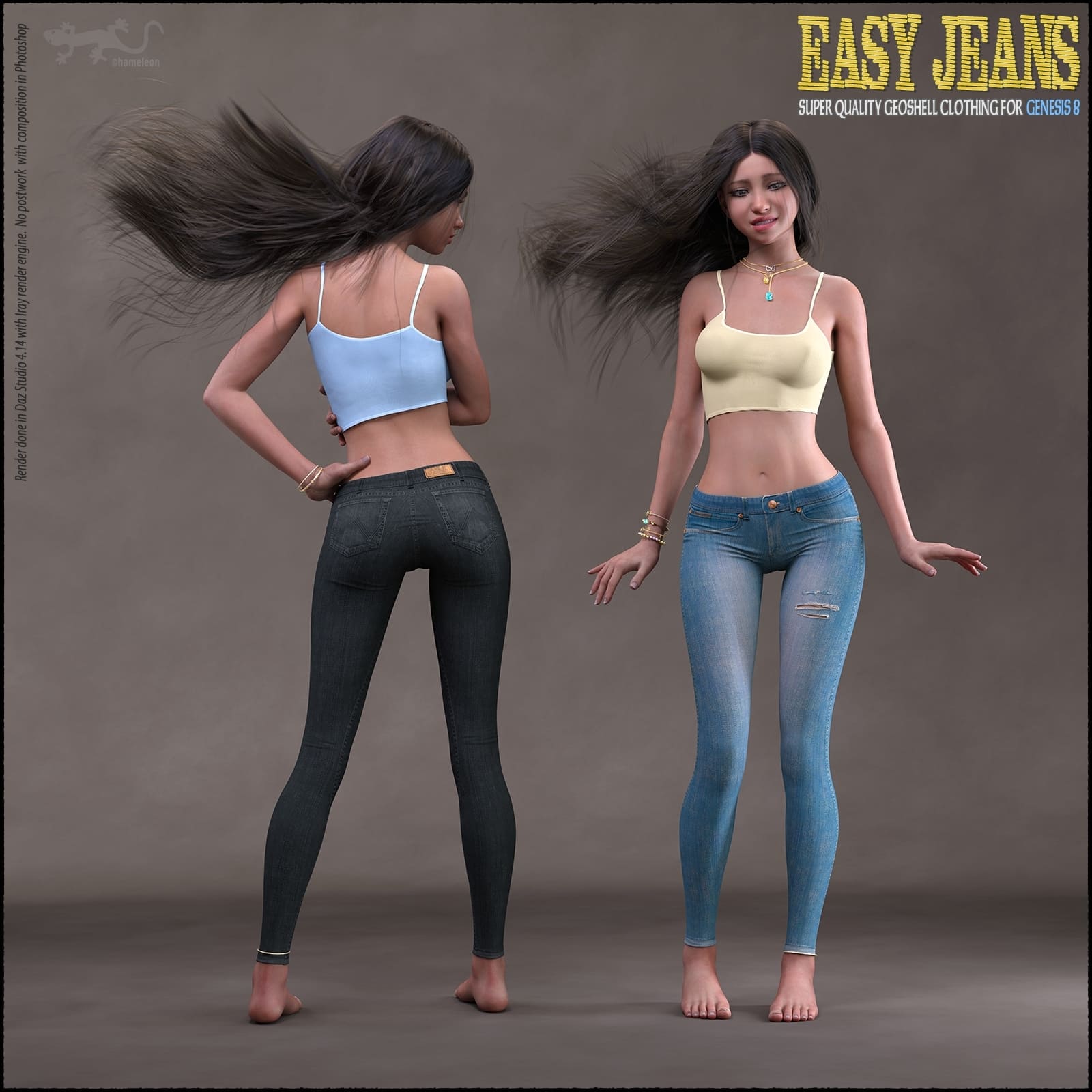 Easy Jeans for Genesis 8_DAZ3D下载站