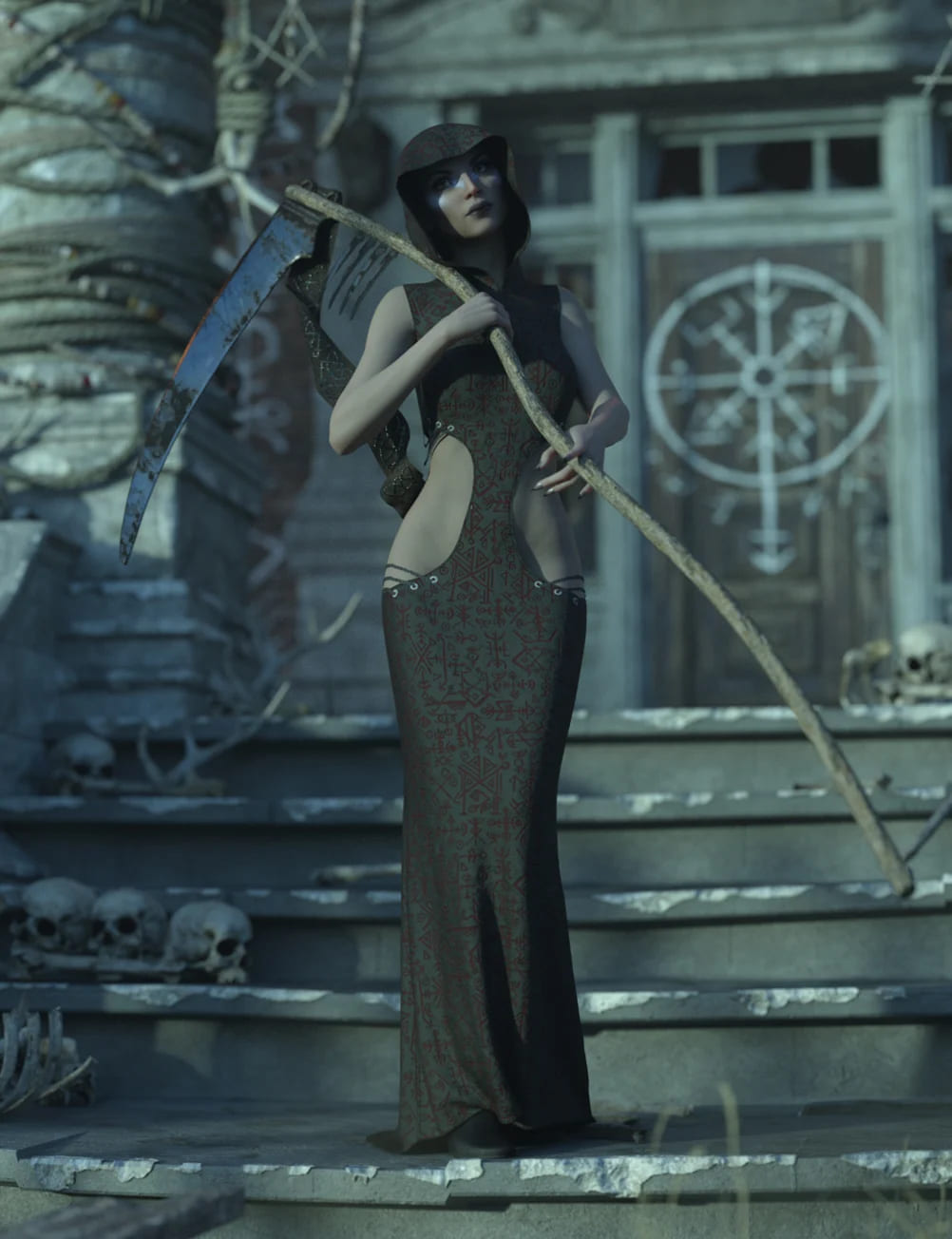 Ethereal Textures for Eternal Handmaiden Outfit_DAZ3D下载站