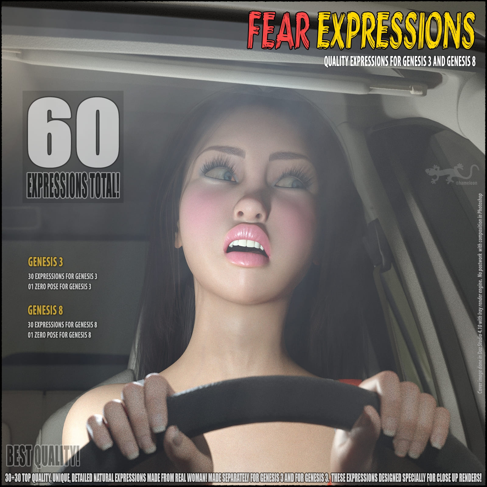 Fear – Expressions for Genesis 3 and Genesis 8_DAZ3D下载站