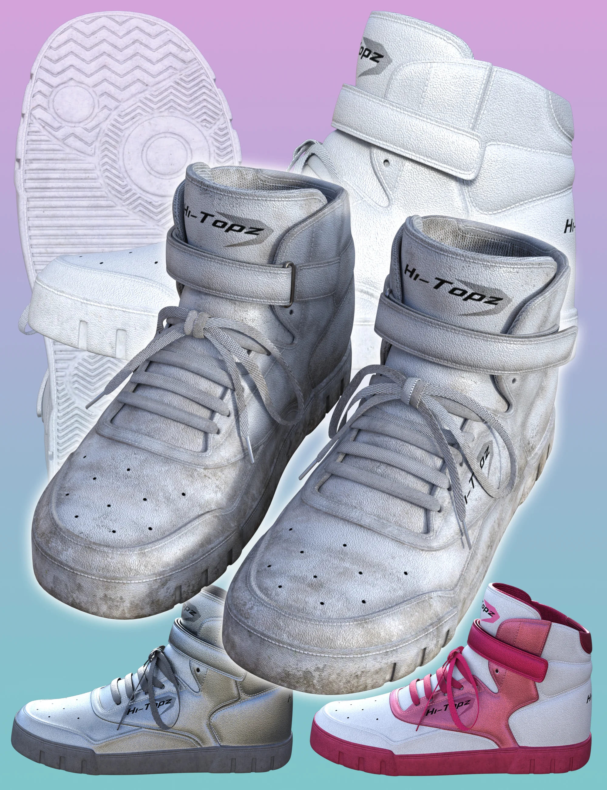 Hi-Topz Sneakers for Genesis 8 Female_DAZ3D下载站