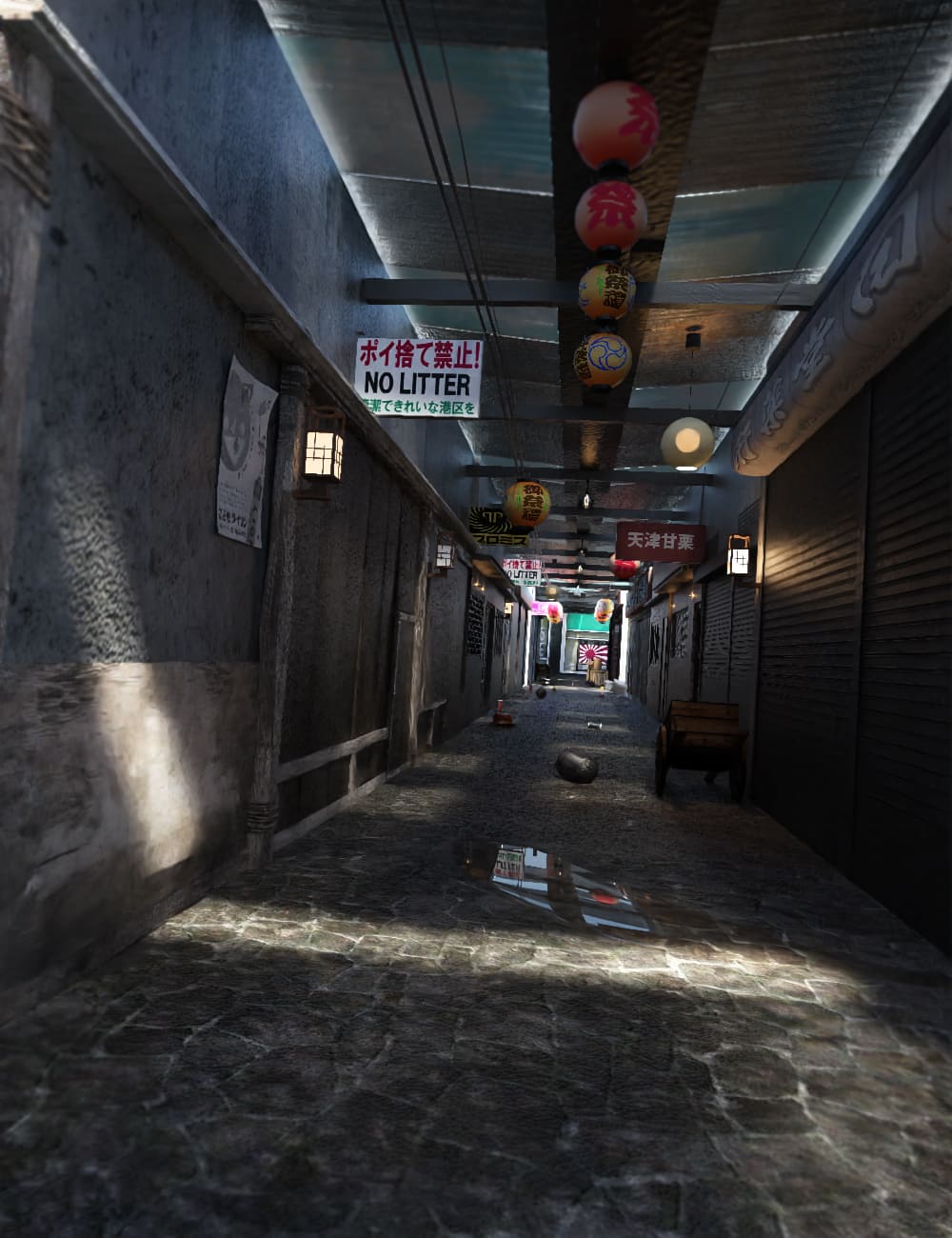 Japanese Store Alley_DAZ3D下载站